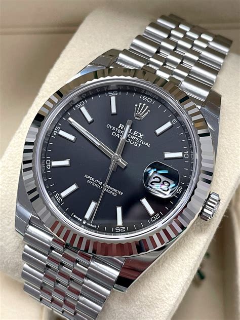 rolex black stainless steel|stainless steel rolex day date.